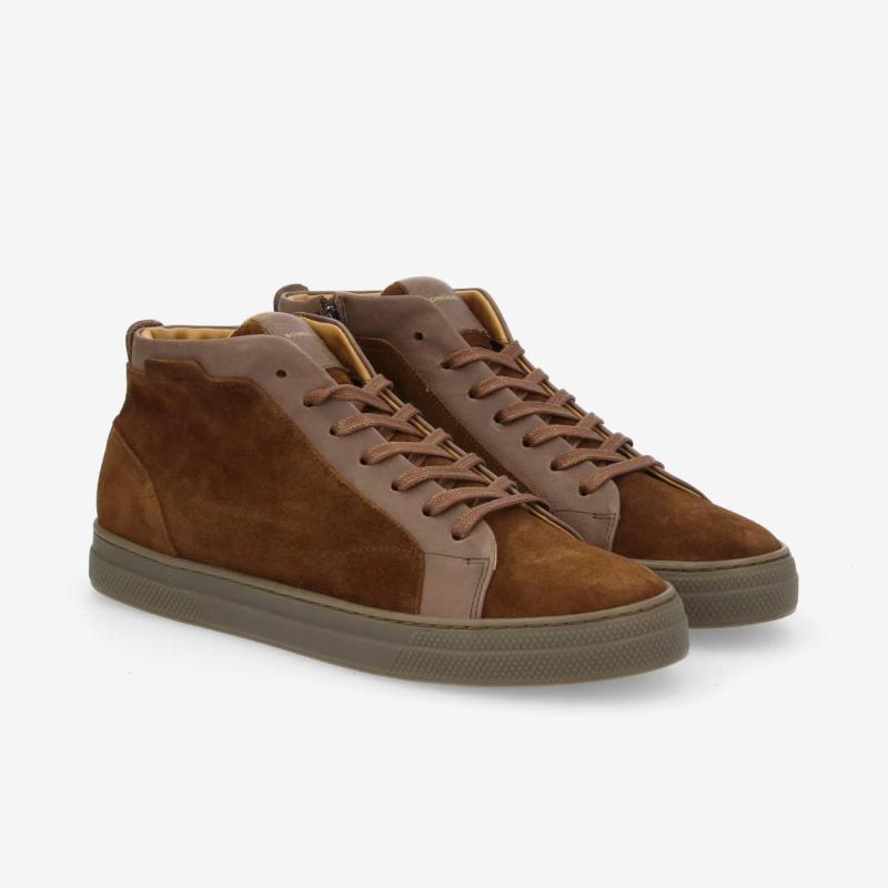 SPARK MID ZIP M - SUEDE/COUNTRY -  MARRON